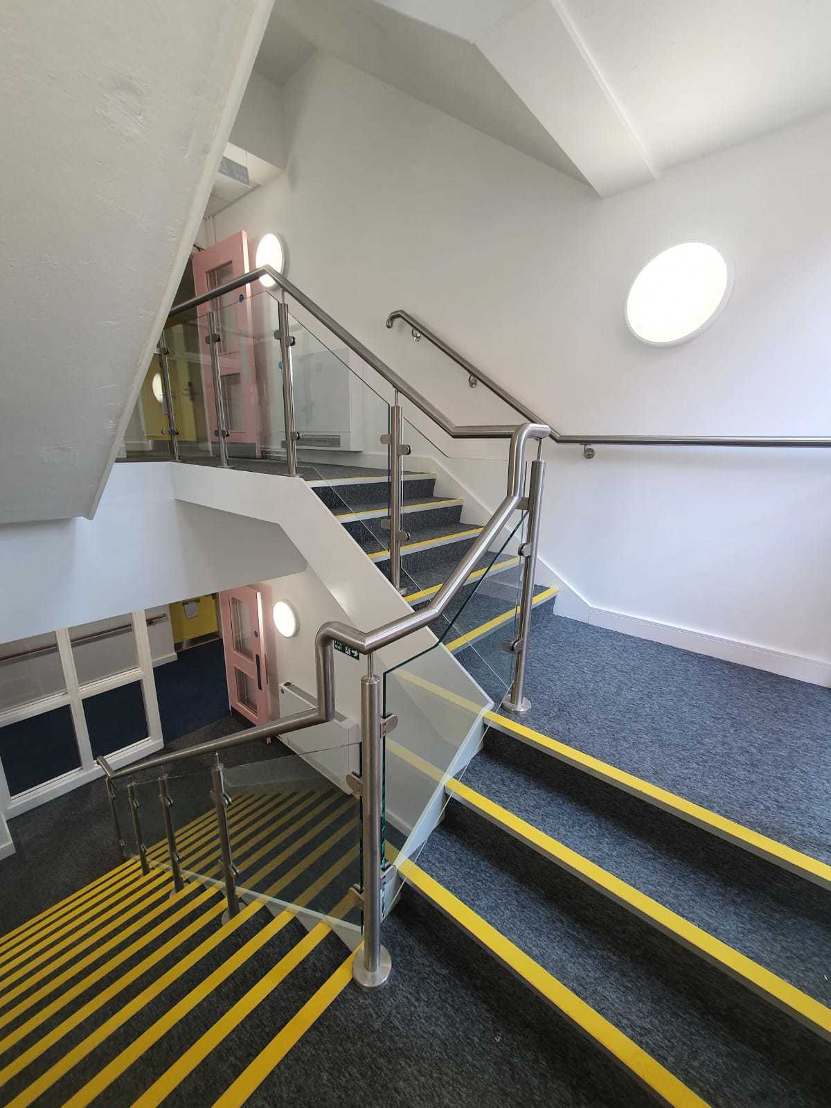 Stainless Steel & Glass Stair Balustrade and Handrail