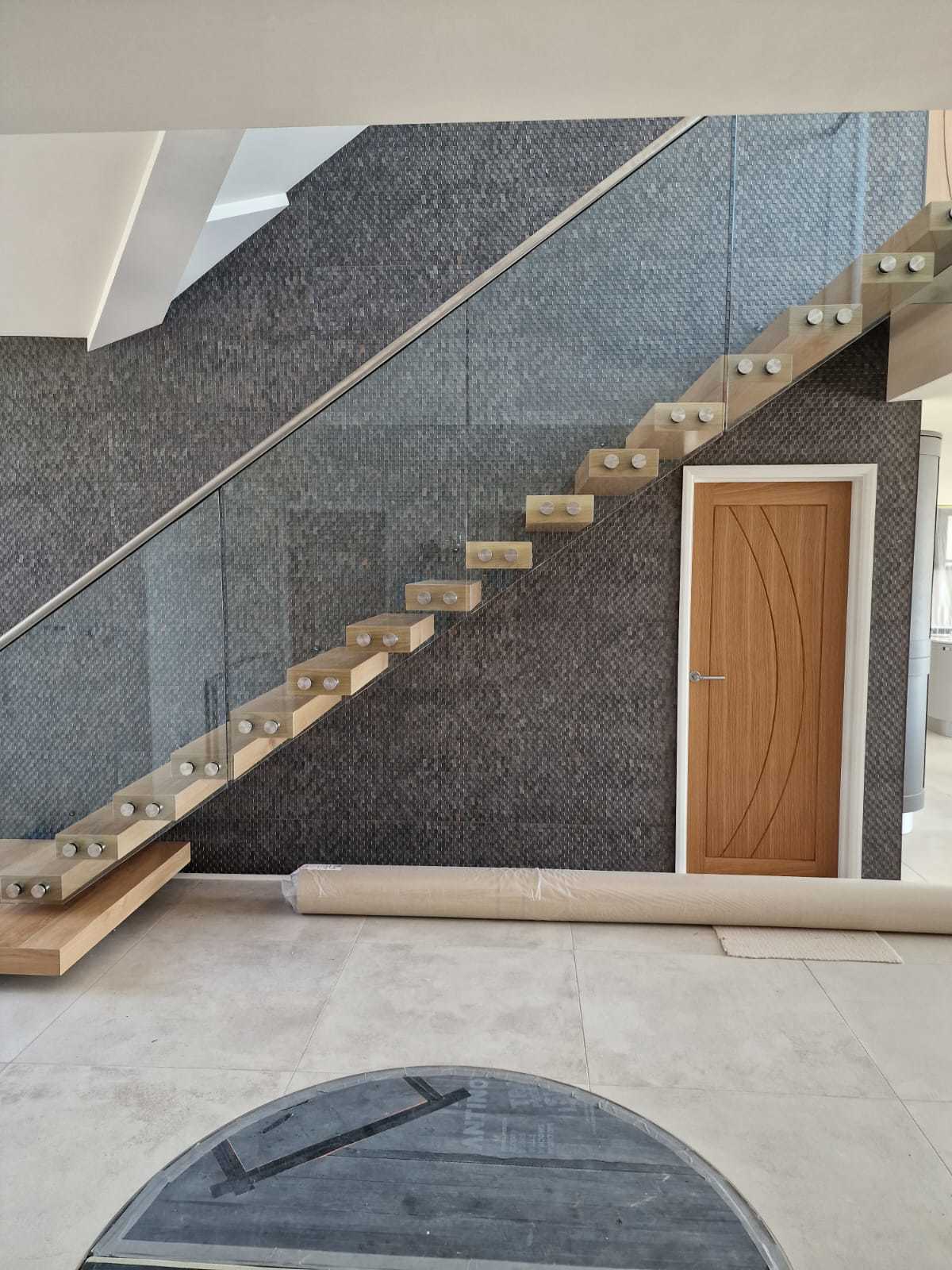 Glass Balustrade on a Floating Stair