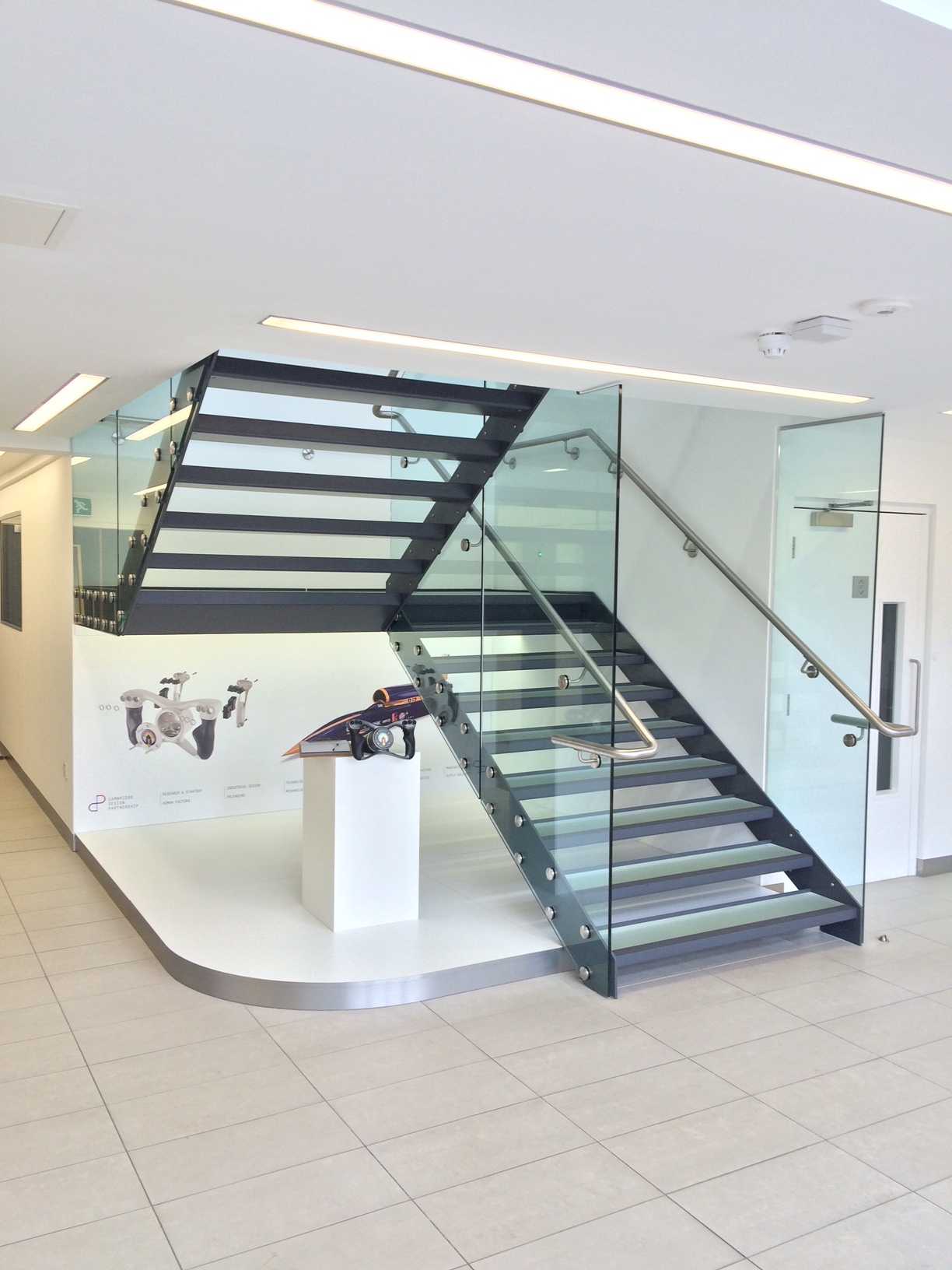 Feature Stair with Glass Balustrade