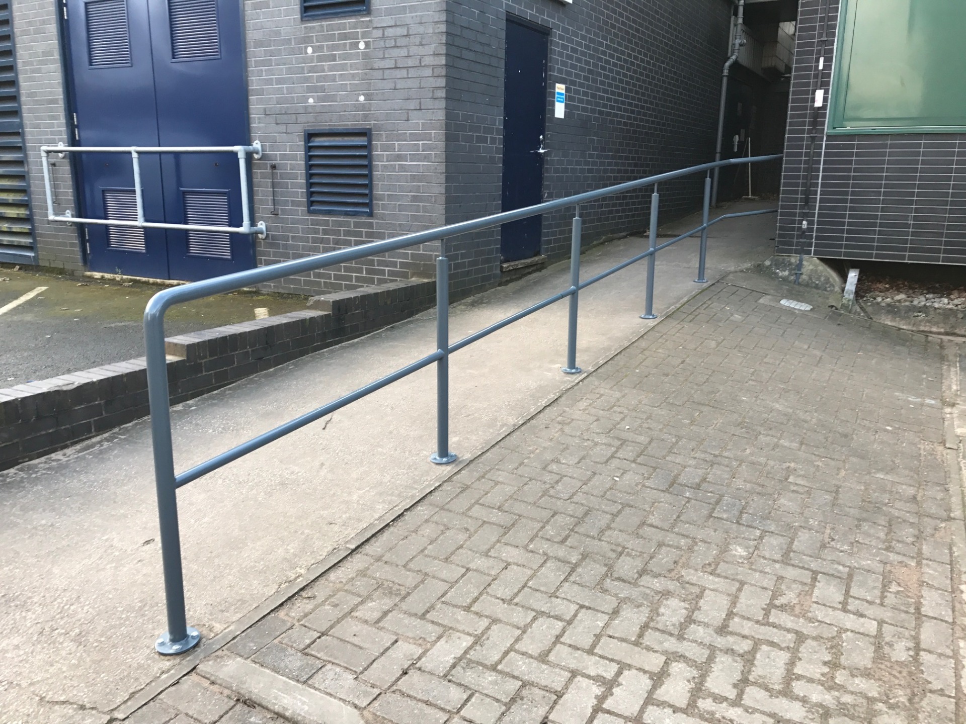Mild Steel Handrail with Mid-Rail