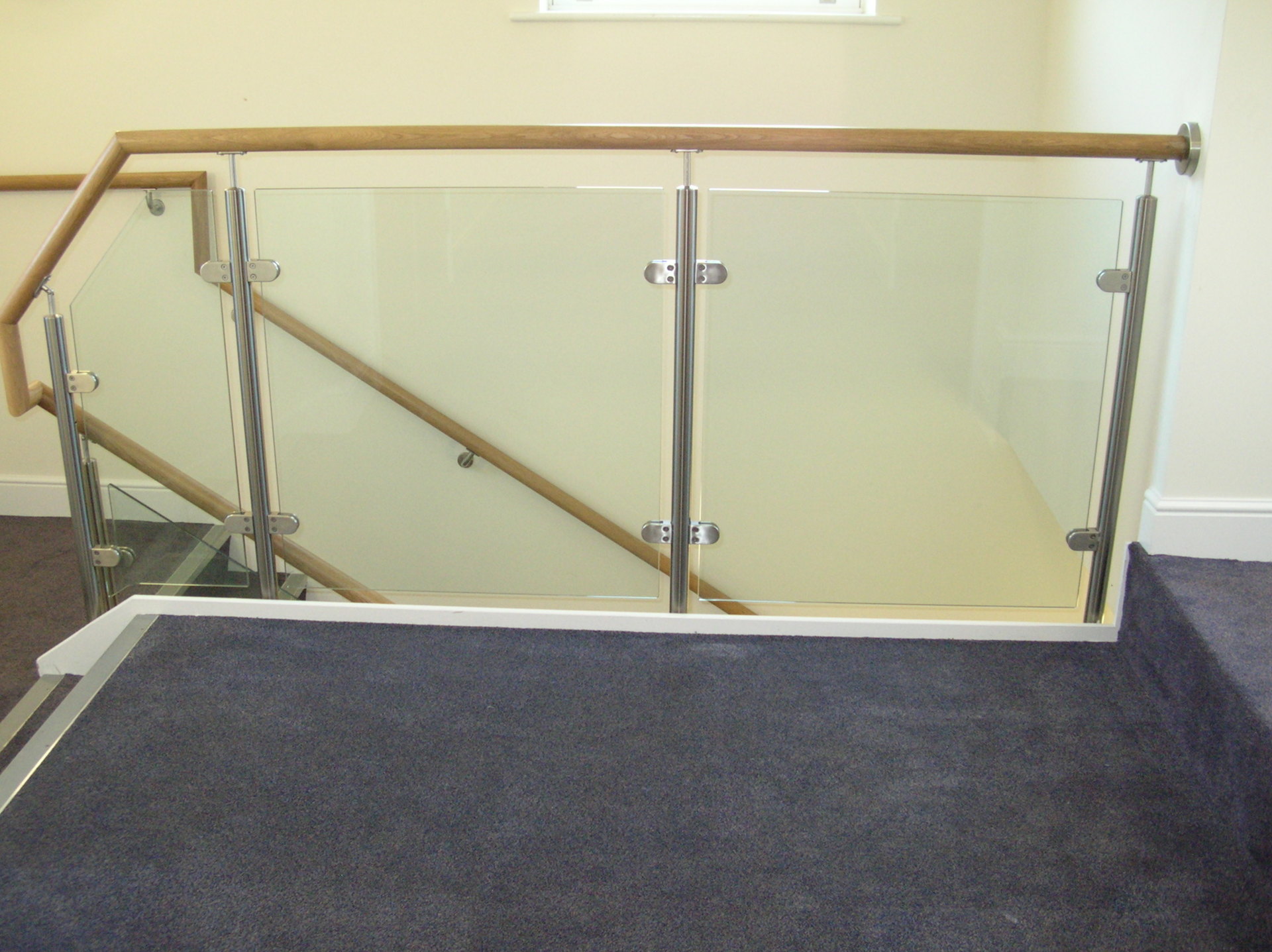 Stainless Steel & Glass Balustrades with Timber Handrails