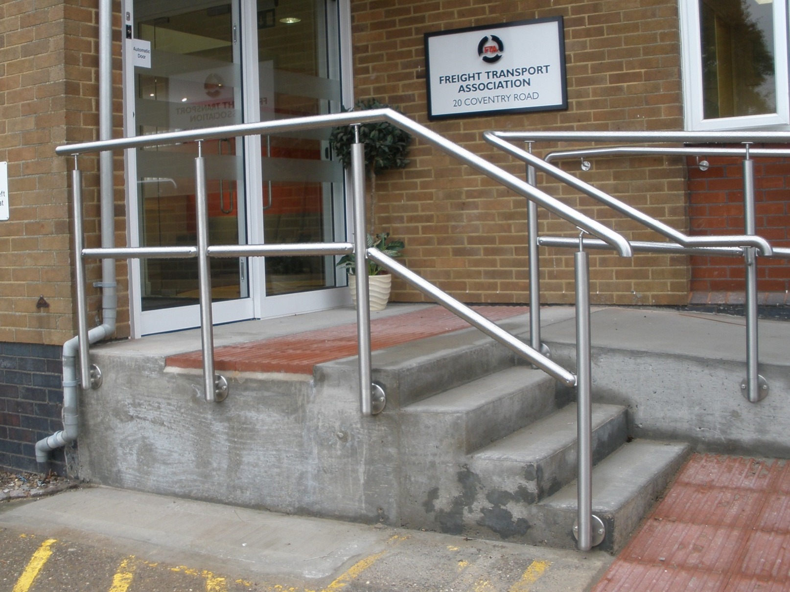 Stainless Steel Handrail with Mid-Rail